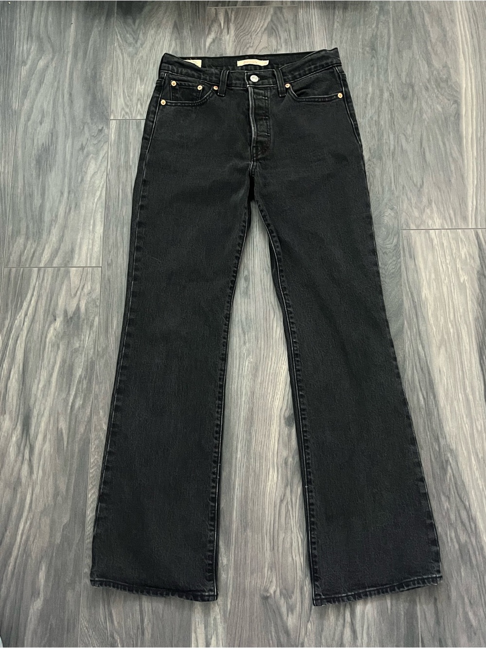 Levi’s Wedgie Bootcut Buttillon Black Denim Jeans | Women
